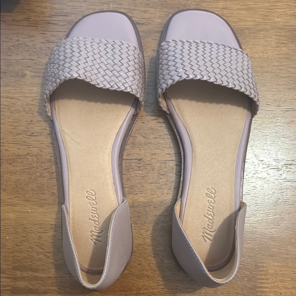 Madewell open toe slides flats